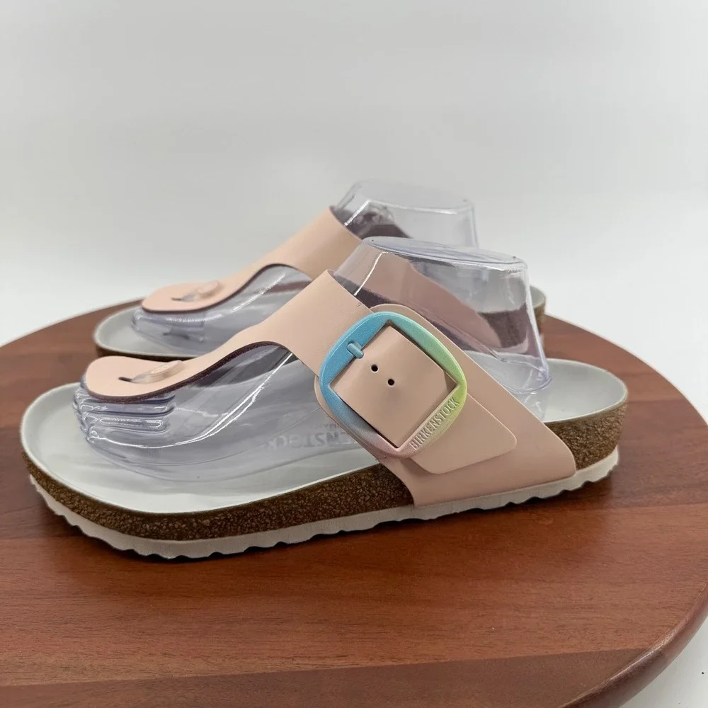 Birkenstock Gizeh Leather Big Buckle Light Rose/Pink Iridescent Ombre EU 41/L 10
